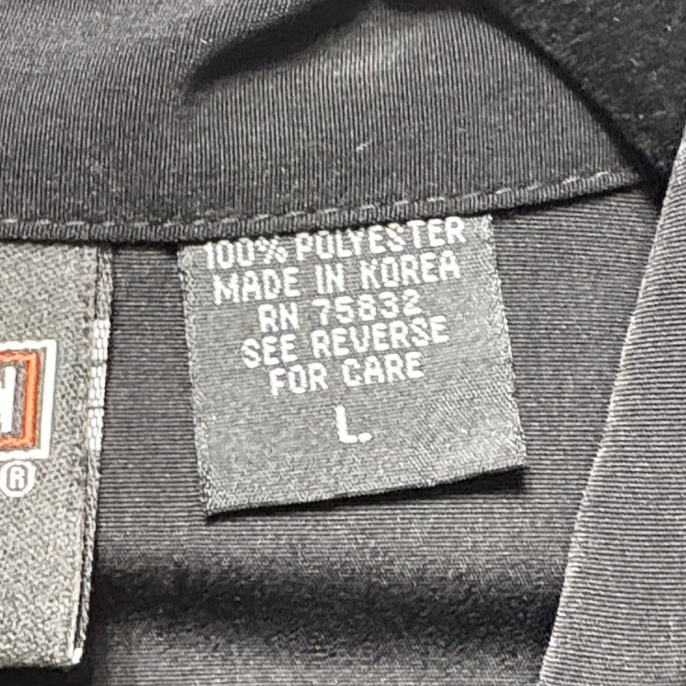 Harley-Davidson Black Short Sleeve Button Shirt with Barbed Wire -Hawaii - Picture 7 of 7